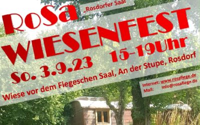 Ankündigung: RoSa Wiesenfest am 3.9.23